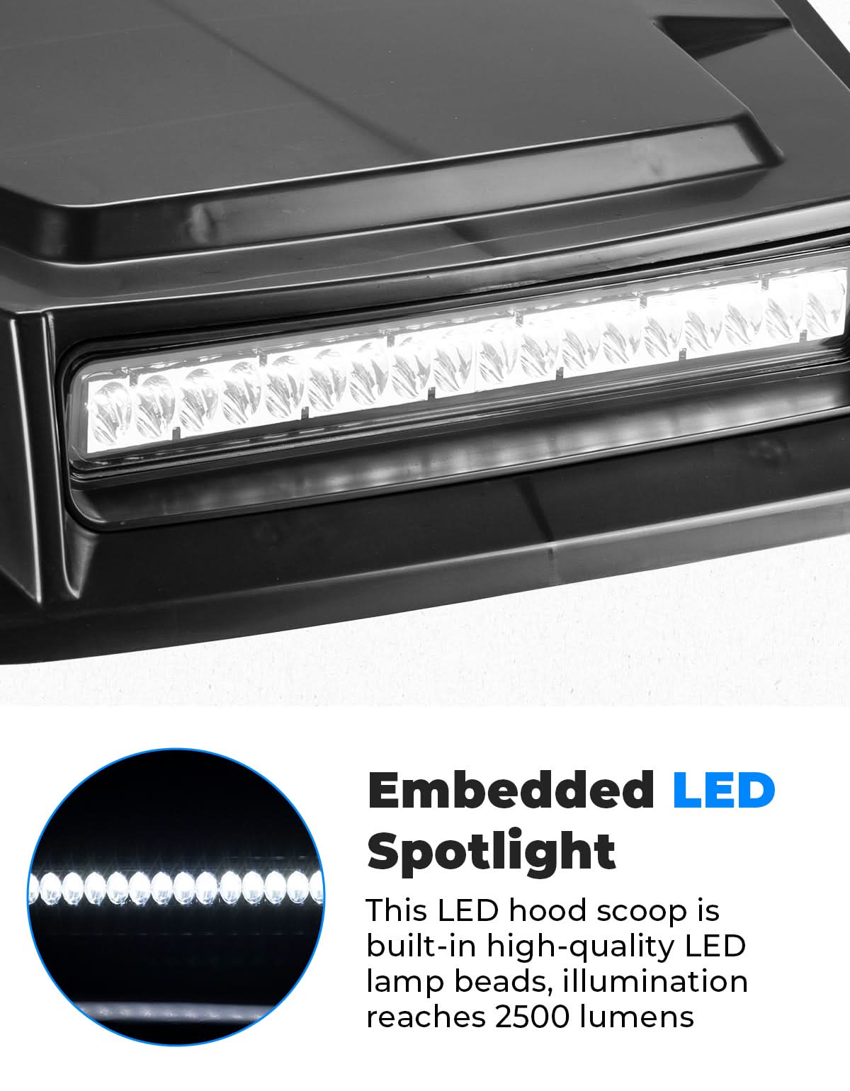 KEMIMOTO Presa Aria Cofano LED Pioneer 700 2500 Lumen