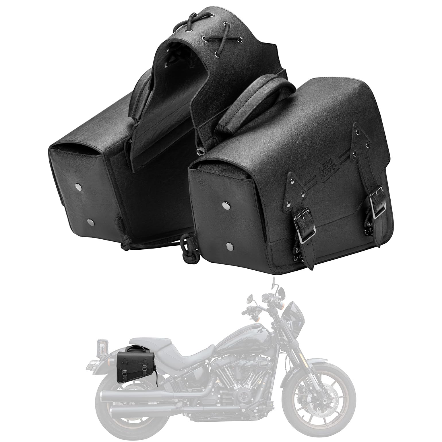 KEMIMOTO Sportster borse laterali pelle 11L