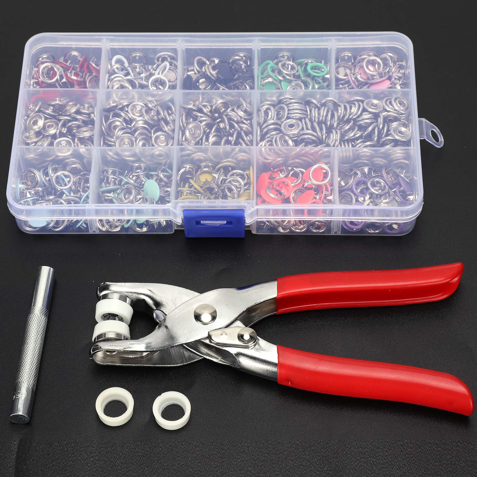 Kuuleyn Bottoni a Pressione Colorati 9,5mm Kit 804 Pezzi