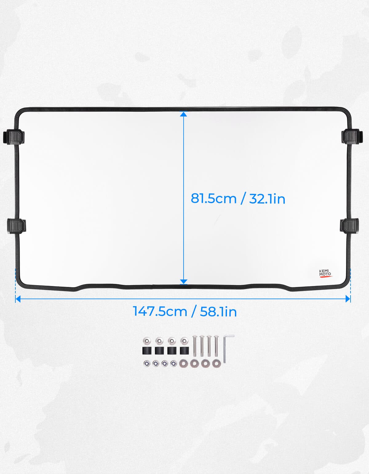 KEMIMOTO 2408 parabrezza anteriore completo per UForce 1000 XL