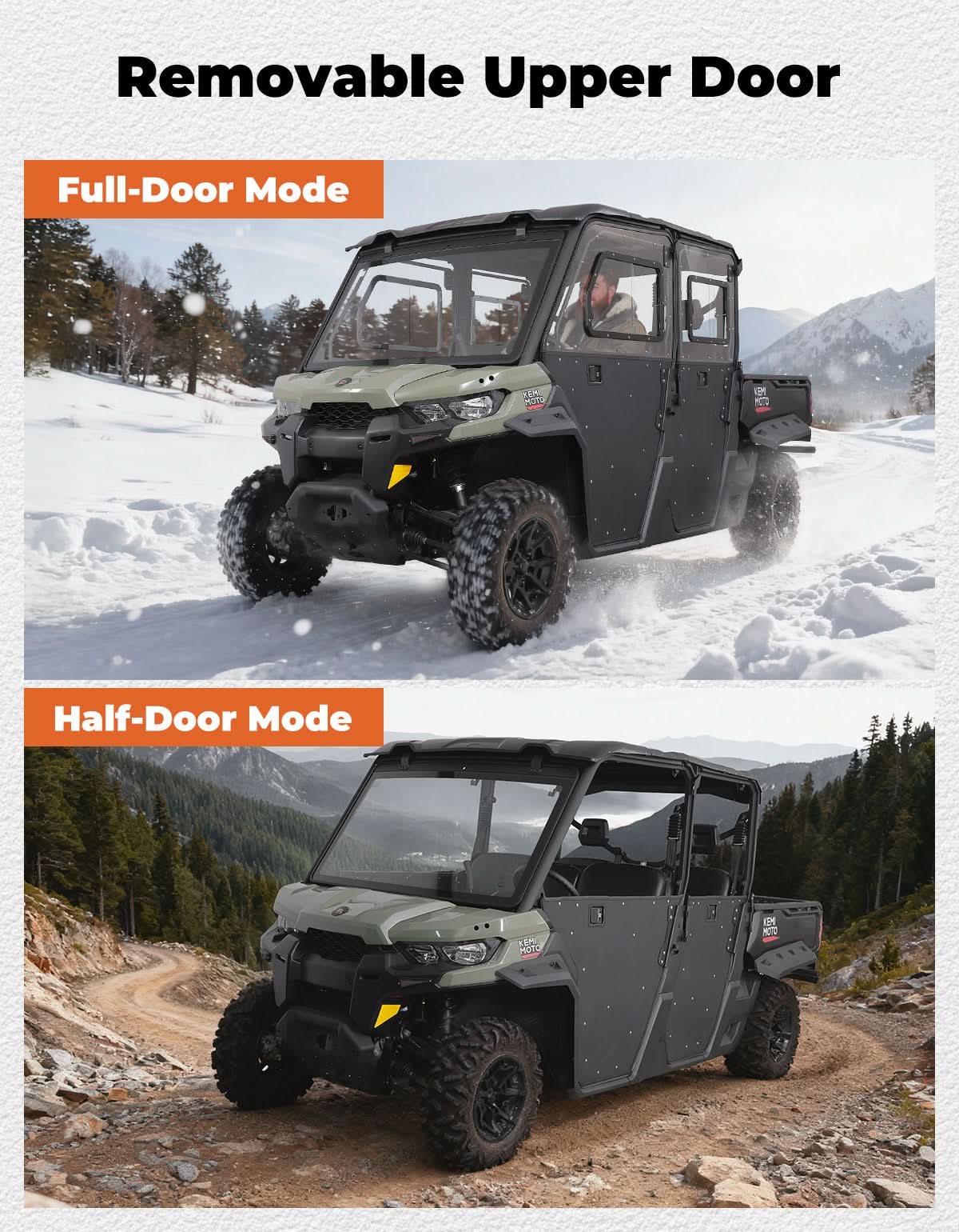 Kemimoto porte 2-in-1 Can-Am Defender MAX HD