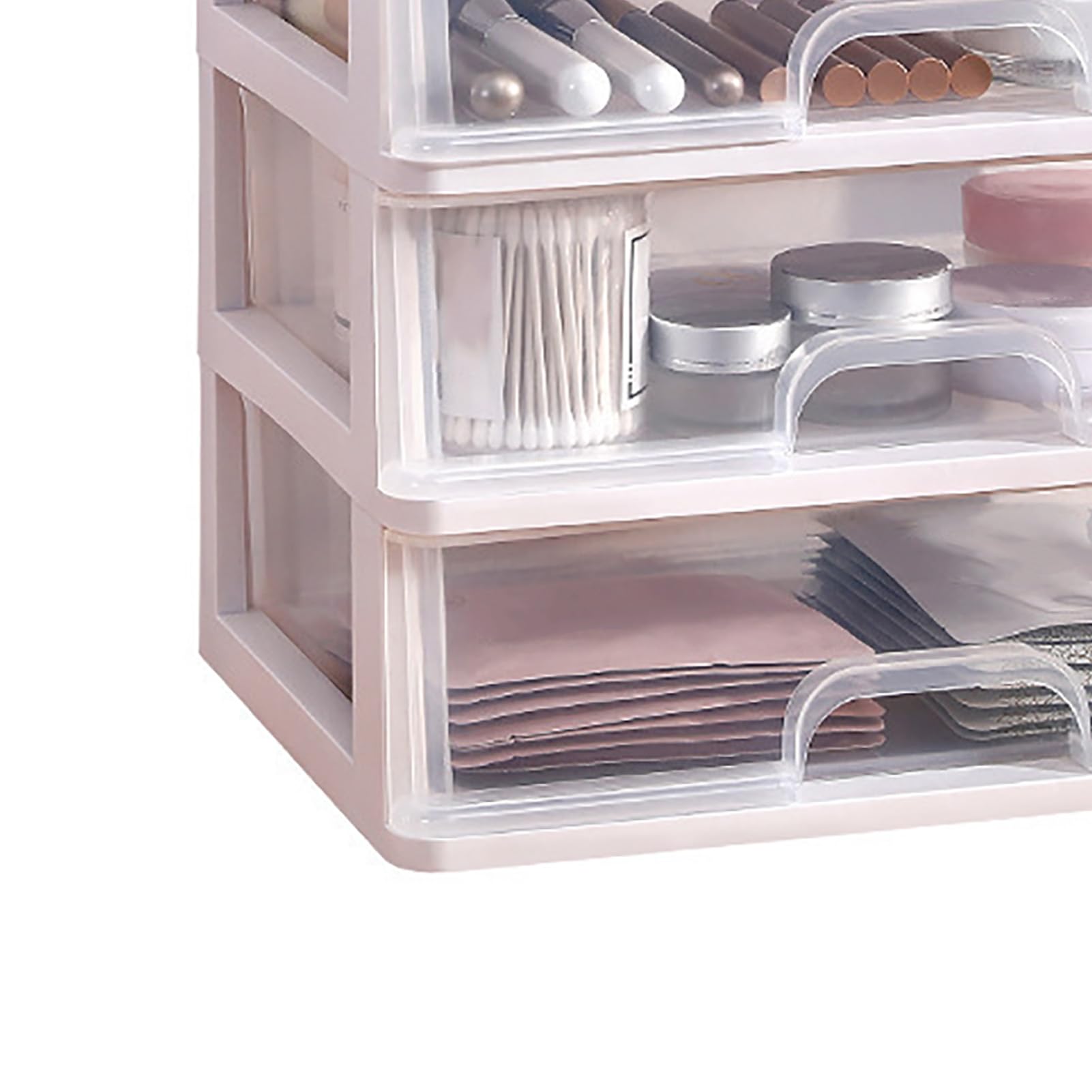 Hapivida Organizer Trucchi 3 Cassetti Trasparente Plastica