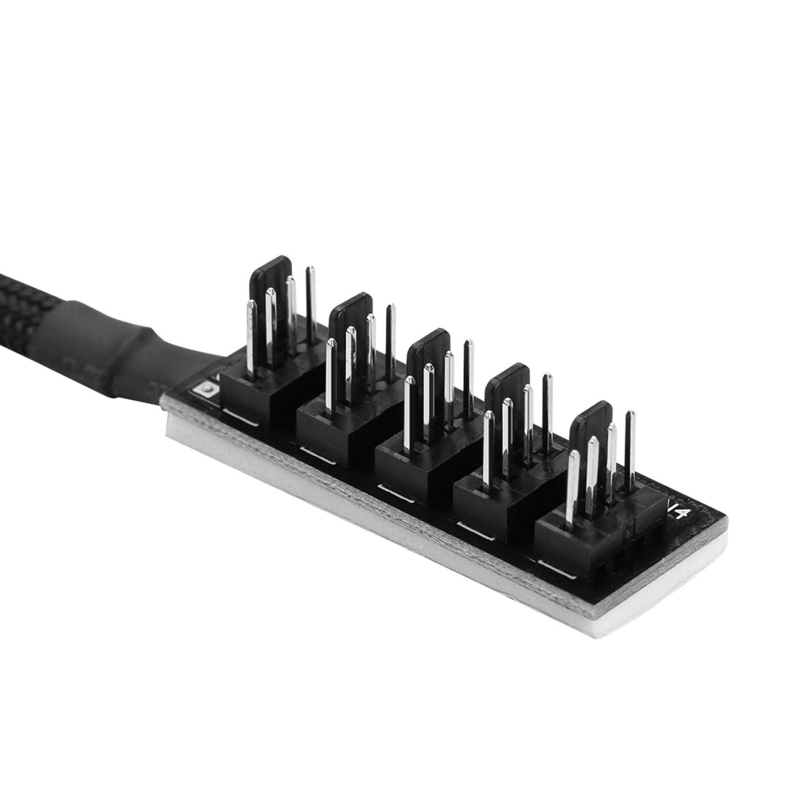 Kuuleyn Hub Splitter Ventola PWM 4 Pin 1 a 5 Porte