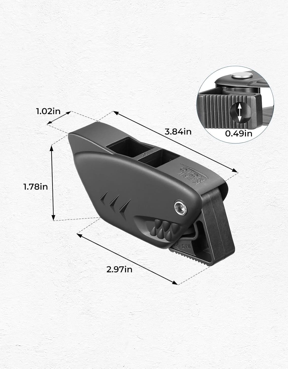 Kemimoto Shark clip parabordi barca nylon 2 pezzi