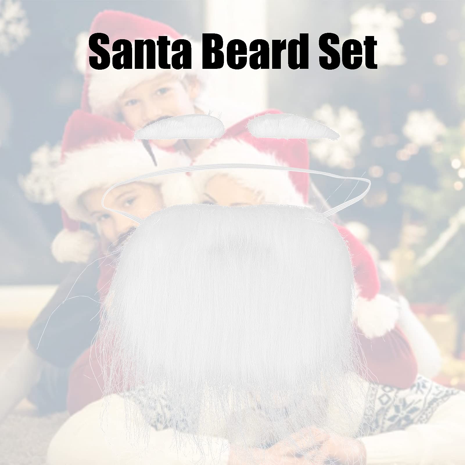 Kuuleyn Barba Babbo Natale Finta con Baffi e Sopracciglia Flanella