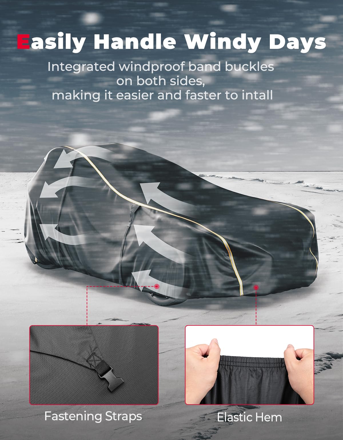 KEMIMOTO Slingshot telo coprimoto 420D impermeabile rifrangente