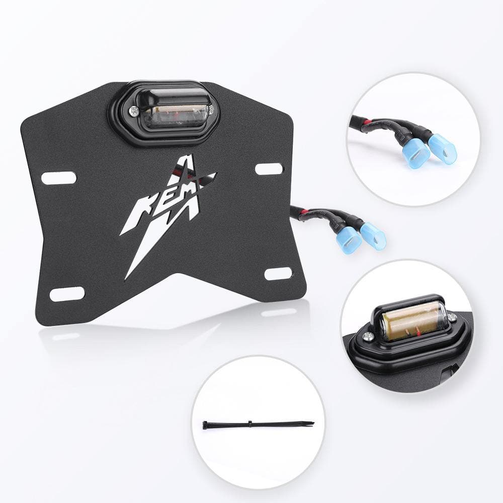 KEMIMOTO B0111-04101BK Porta Targa LED UTV Alluminio