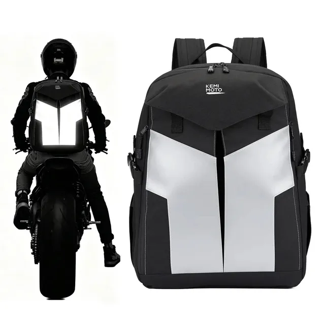 Kemimoto 30L zaino moto riflettente porta casco