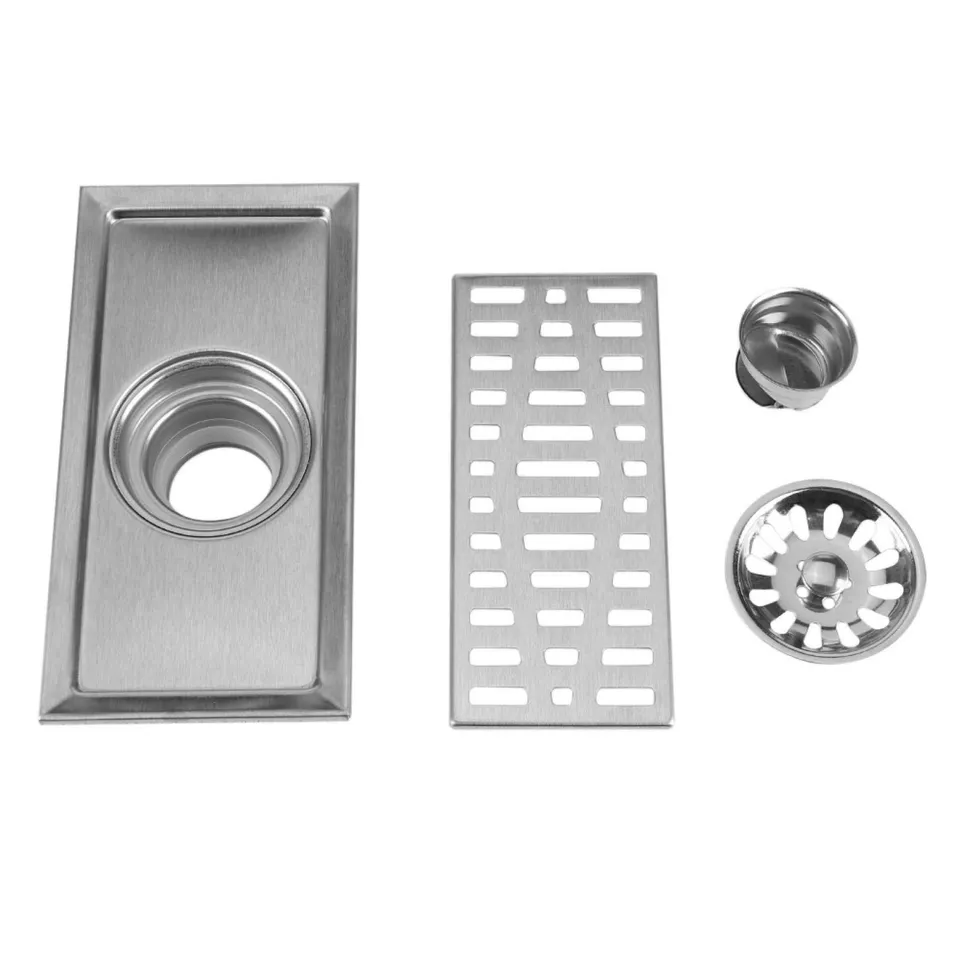 Kuuleyn scarico doccia rettangolare 20x10 inox antiodore