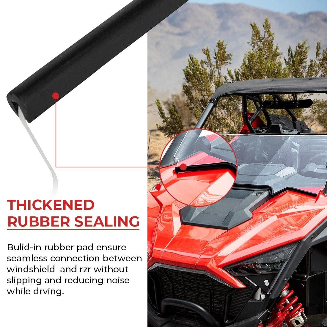 KEMIMOTO RZR PRO XP mezzo parabrezza UTV policarbonato