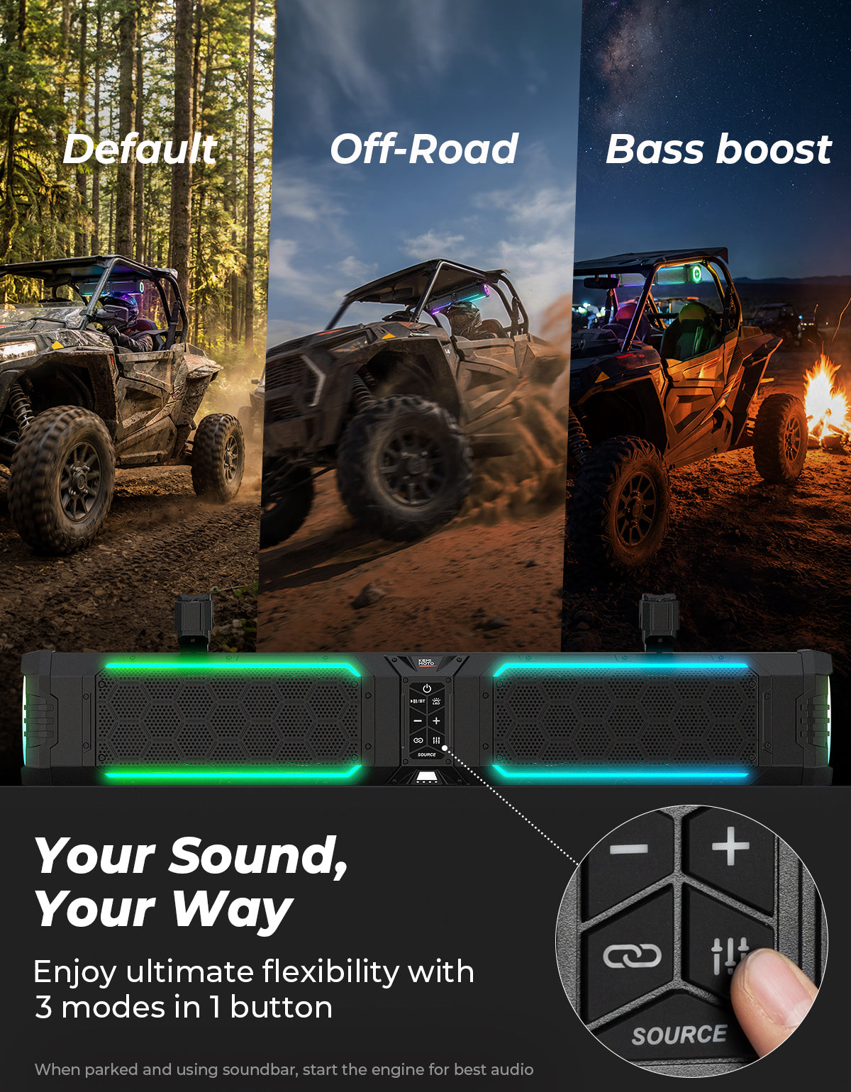 KEMIMOTO Midnight 80 Gen2 soundbar UTV 680W nera