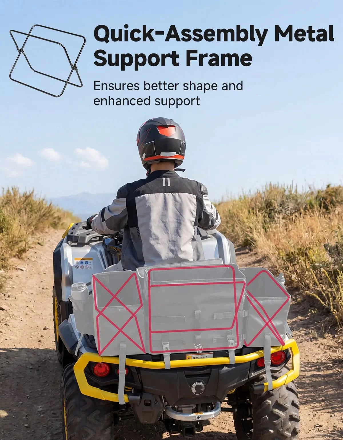 KEMIMOTO Borsa ATV 85L Posteriore con frigo e telaio metallo