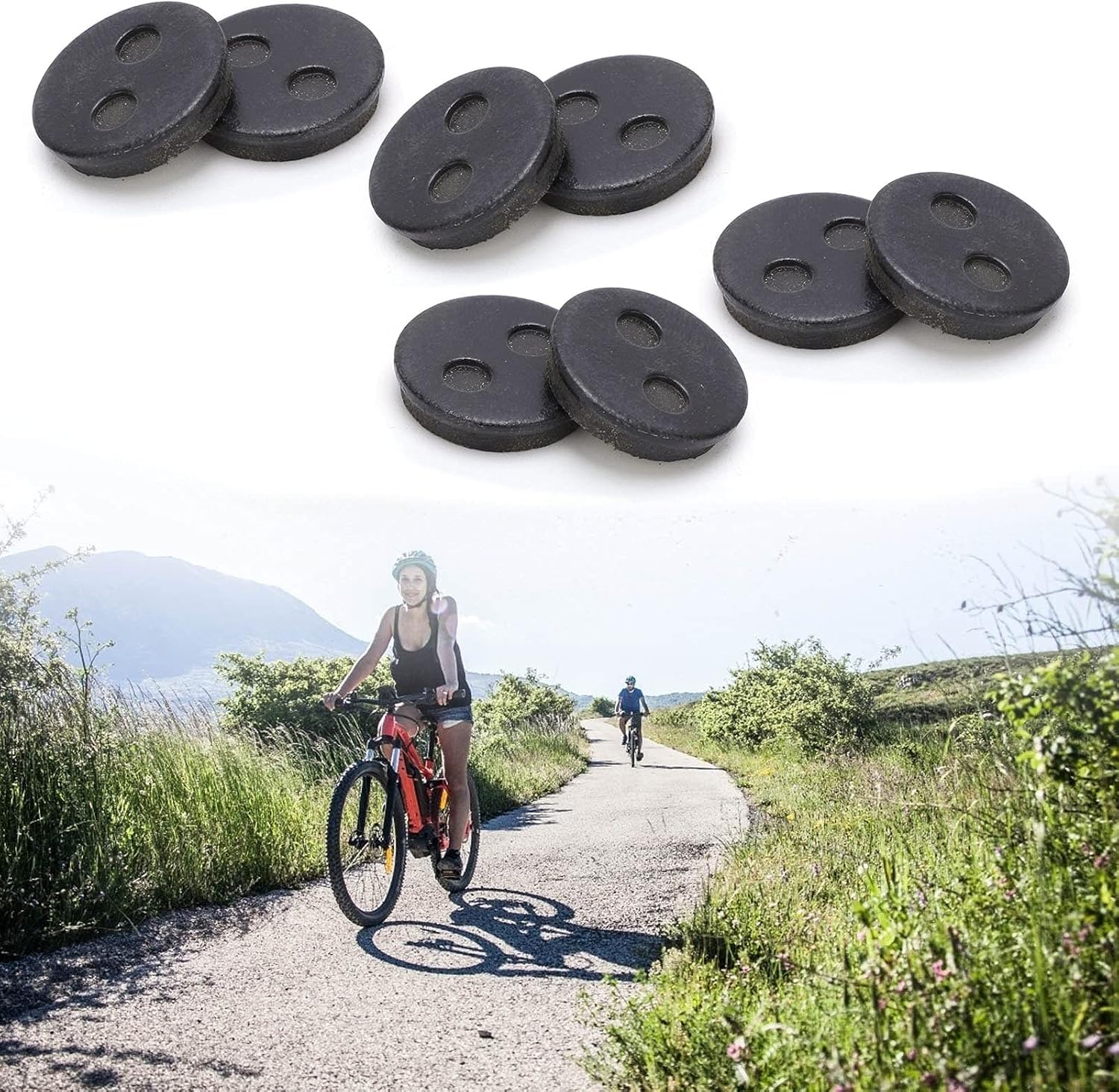 Hapivida Pastiglie Freno Disco Bici 4 Coppie Semi-Metalliche