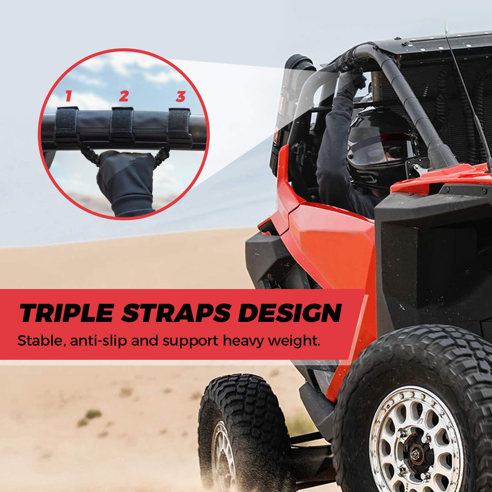 Kemimoto B1201-02501BK maniglia roll bar nero 38-51 mm