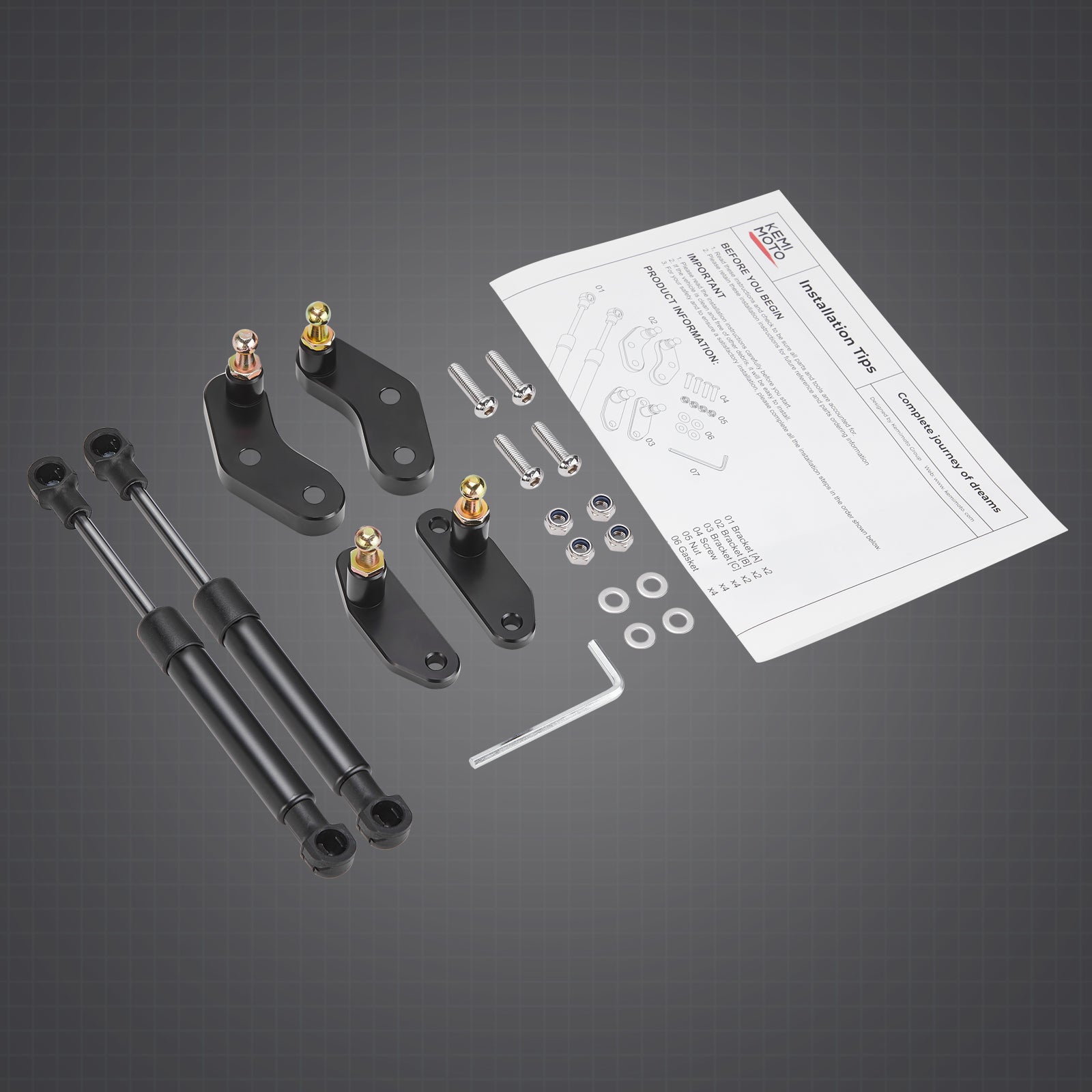 Kemimoto Maverick X3 pistoncini porta neri coppia apertura auto