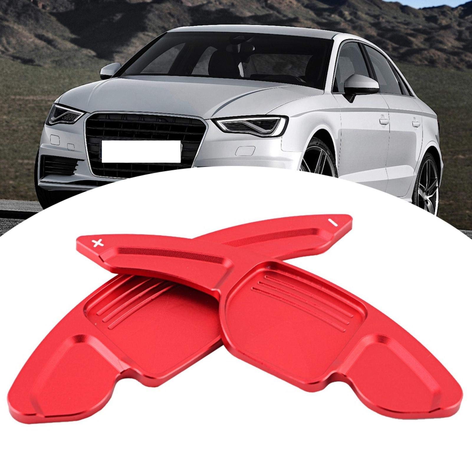 Kuuleyn Palette Cambio Volante Rosse Alluminio 2 Pezzi Audi
