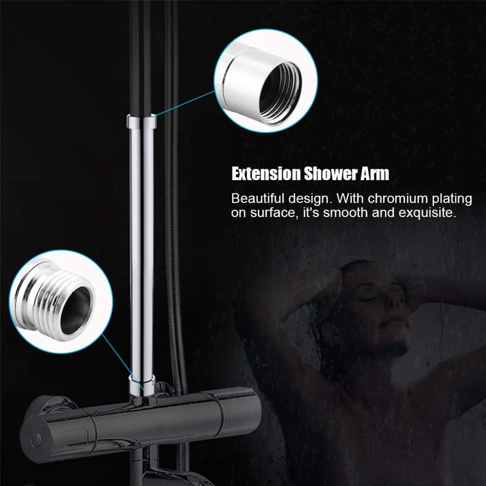 Kuuleyn Prolunga Braccio Doccia Acciaio Inox 4 Pollici G1/2