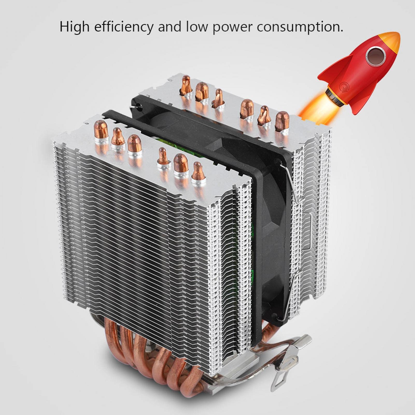Kuuleyn Dissipatore CPU 6 Heatpipe per Intel LGA 1155 Raffreddamento