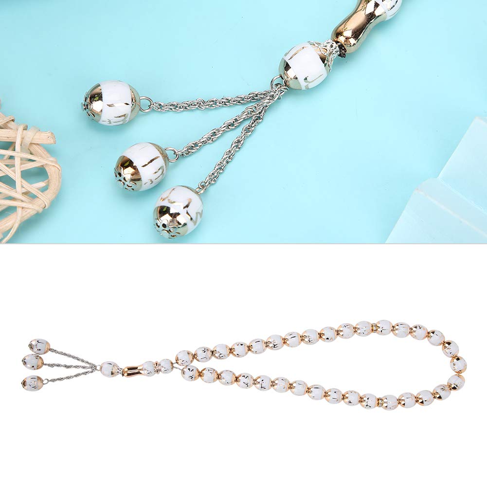 Hapivida Rosario Islamico bracciale preghiera bianco