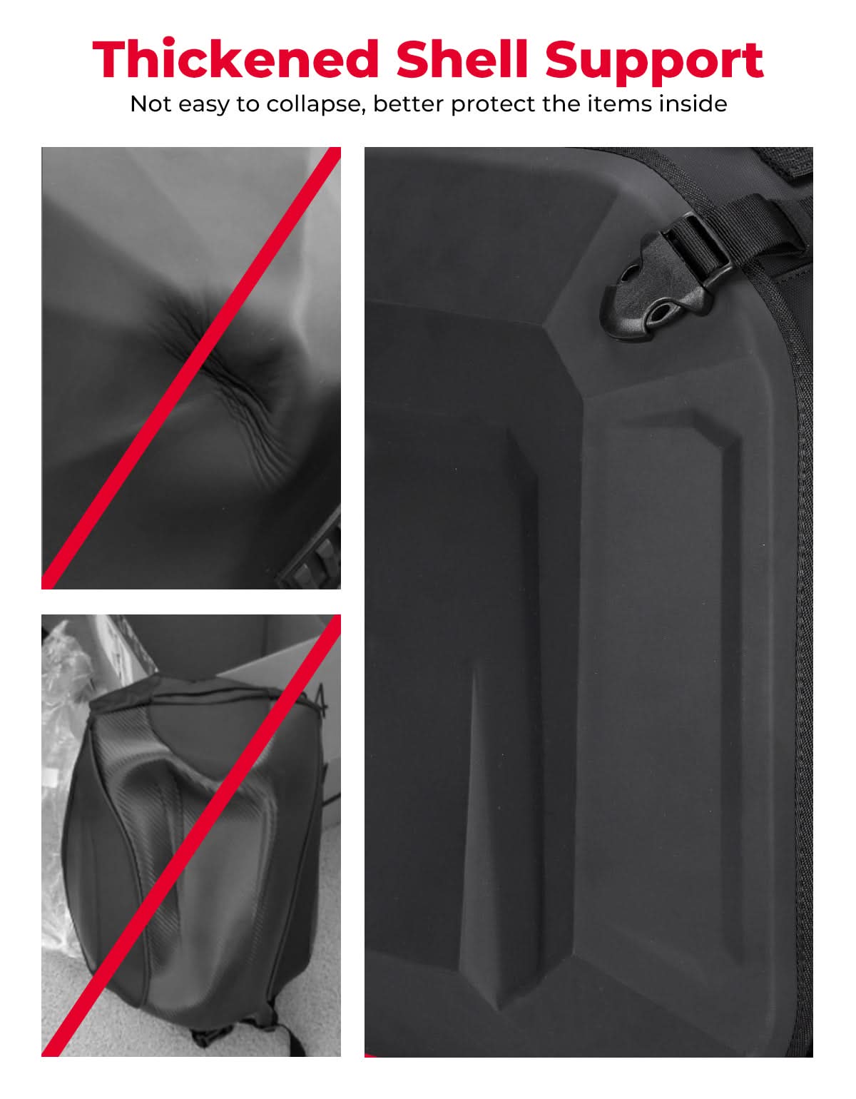 KEMIMOTO borsa posteriore moto rigida 23-35L impermeabile