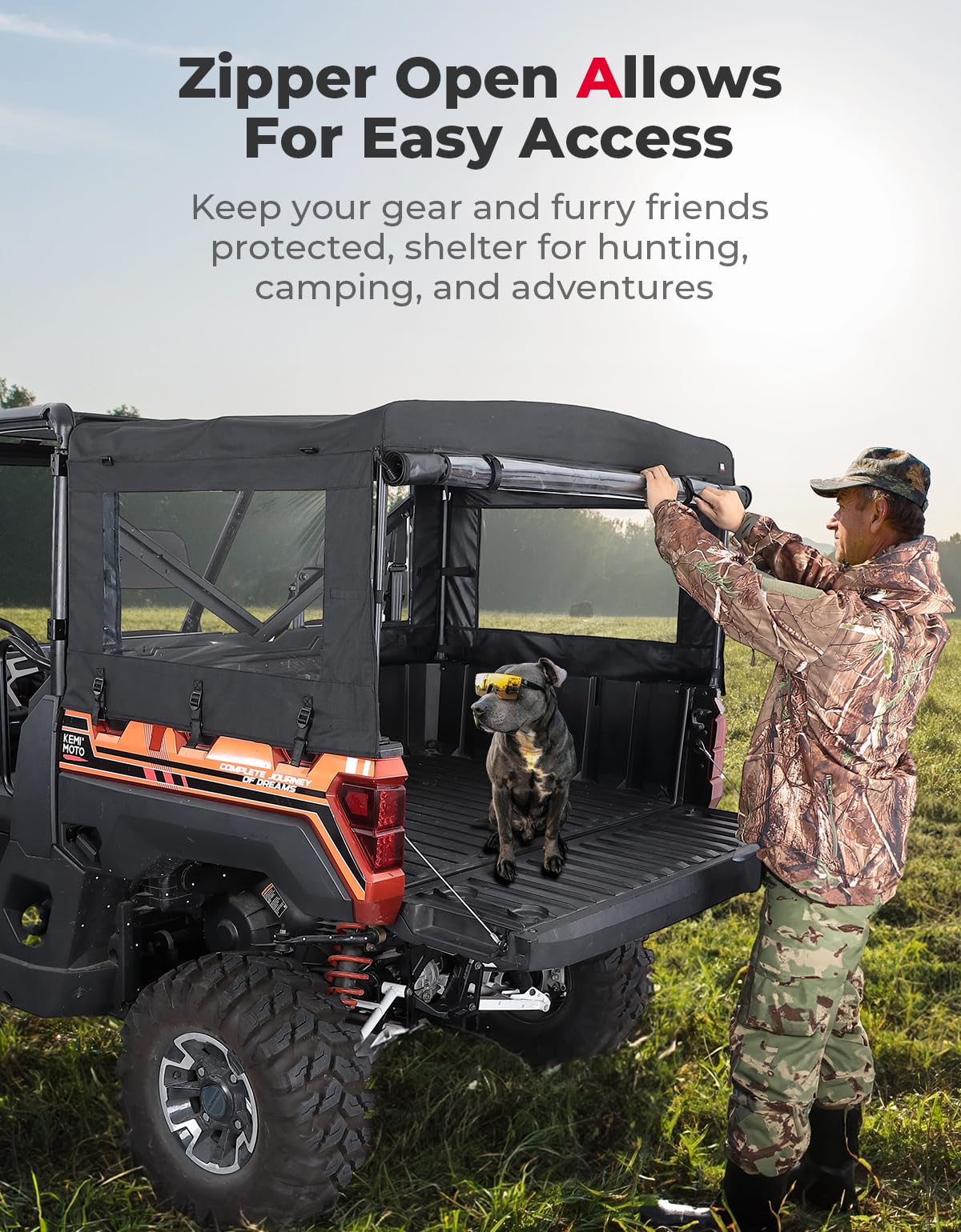 KEMIMOTO Copri Cassone Polaris Ranger Tenda Oxford 600D
