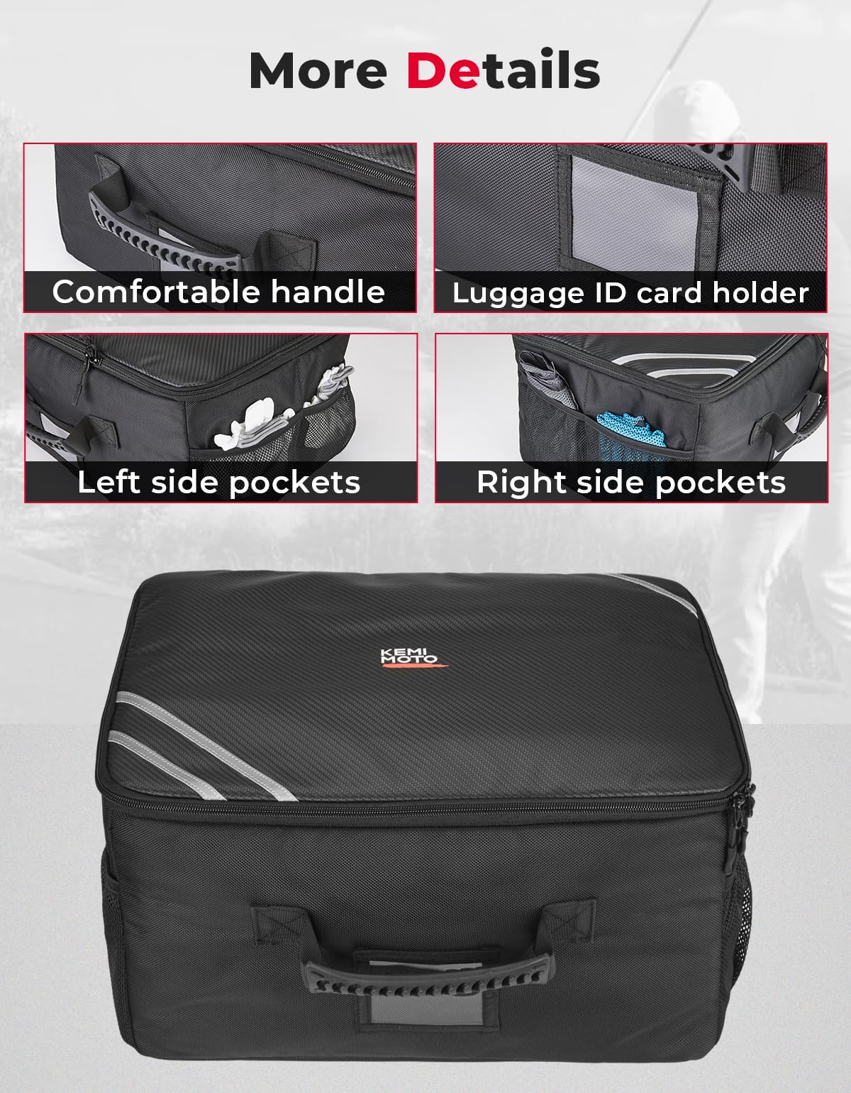KEMIMOTO Organizer Baule Auto Golf 33L Pieghevole Impermeabile