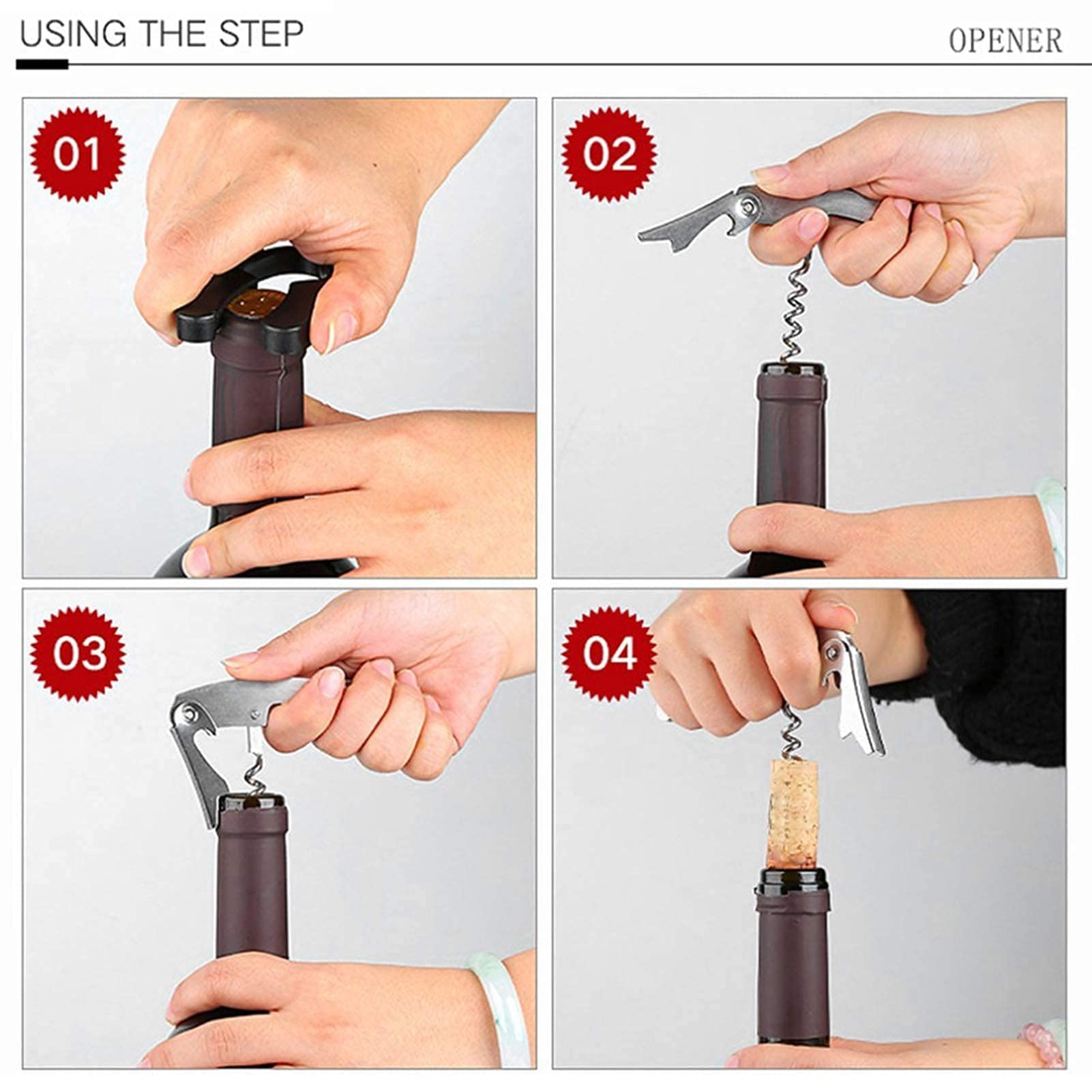 Kuuleyn Kit apribottiglie vino 5 pezzi con cavatappi