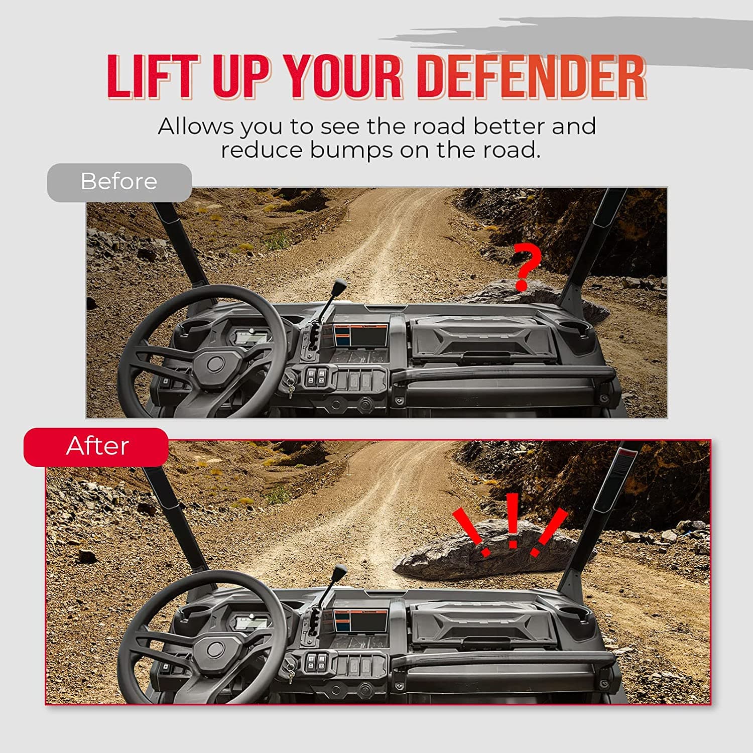 KEMIMOTO Kit Rialzo 5cm per Can-Am Defender HD Ferro