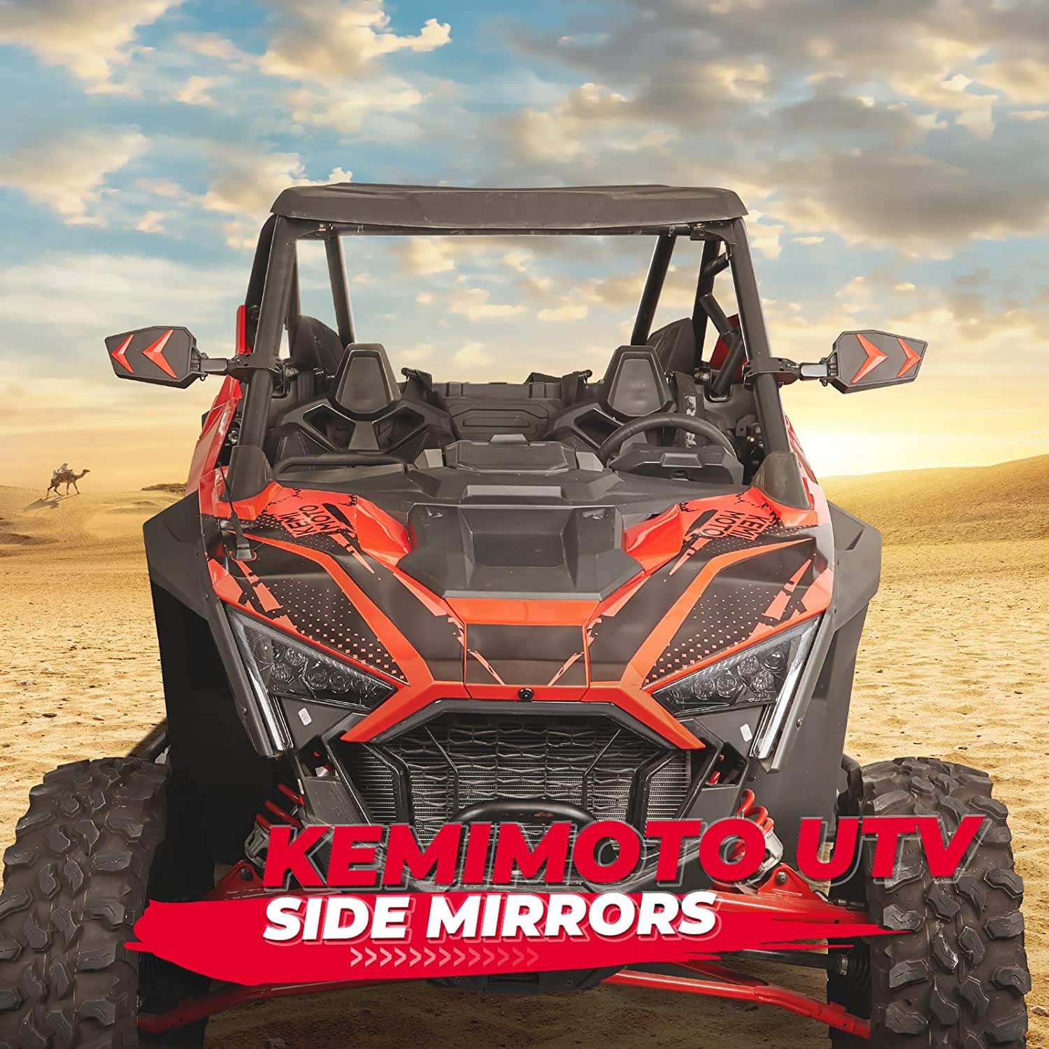 KEMIMOTO Specchietti Laterali UTV Coppia Roll-Bar 44-51 mm