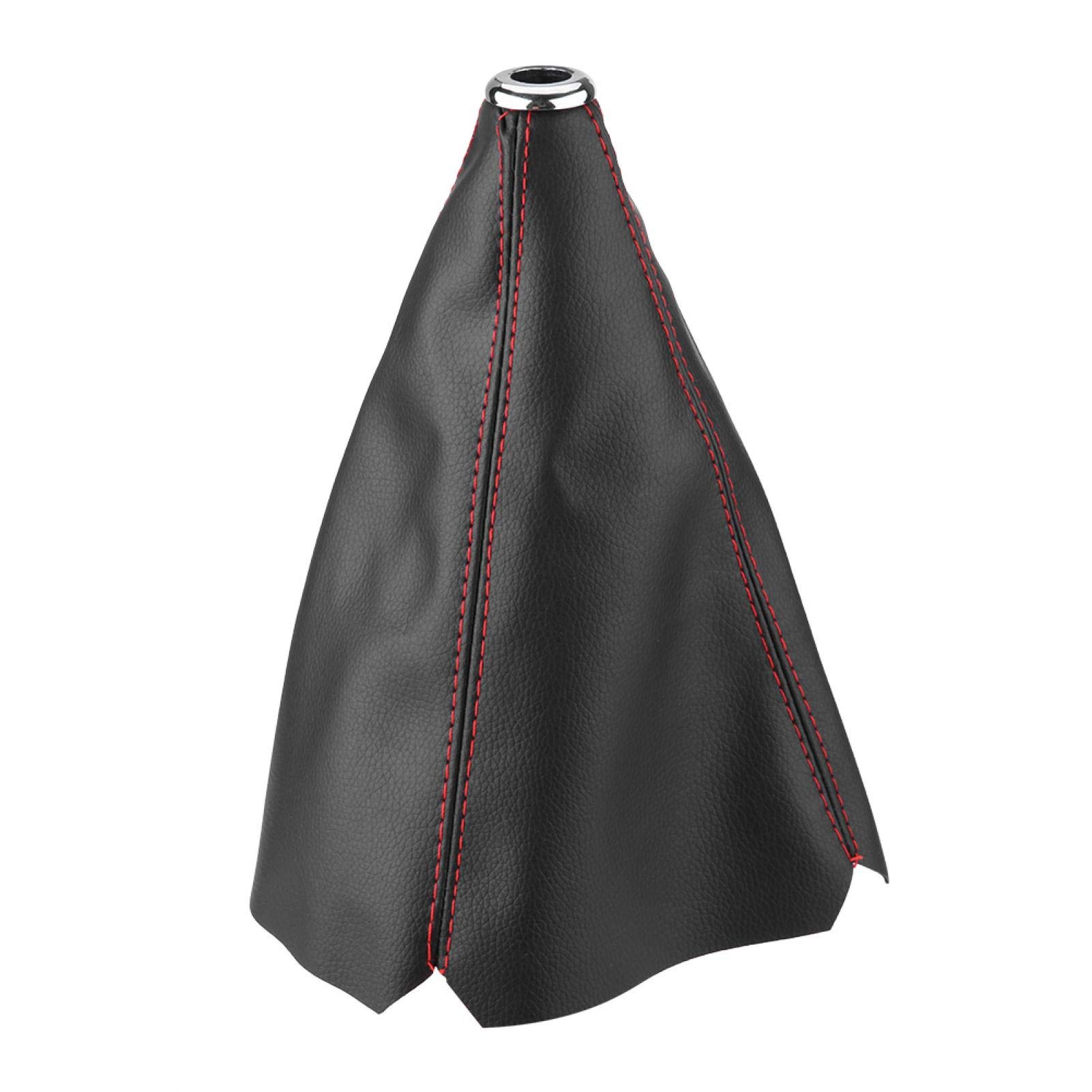 Kuuleyn cuffia cambio manuale pelle PU nera cuciture rosse
