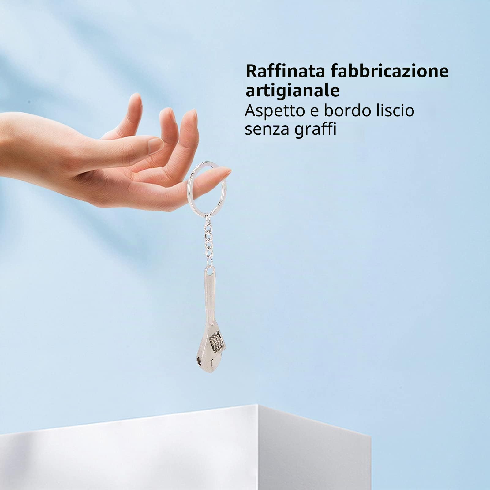 Hapivida Mini Chiave Inglese Portachiavi Metallo Set 10 Pezzi