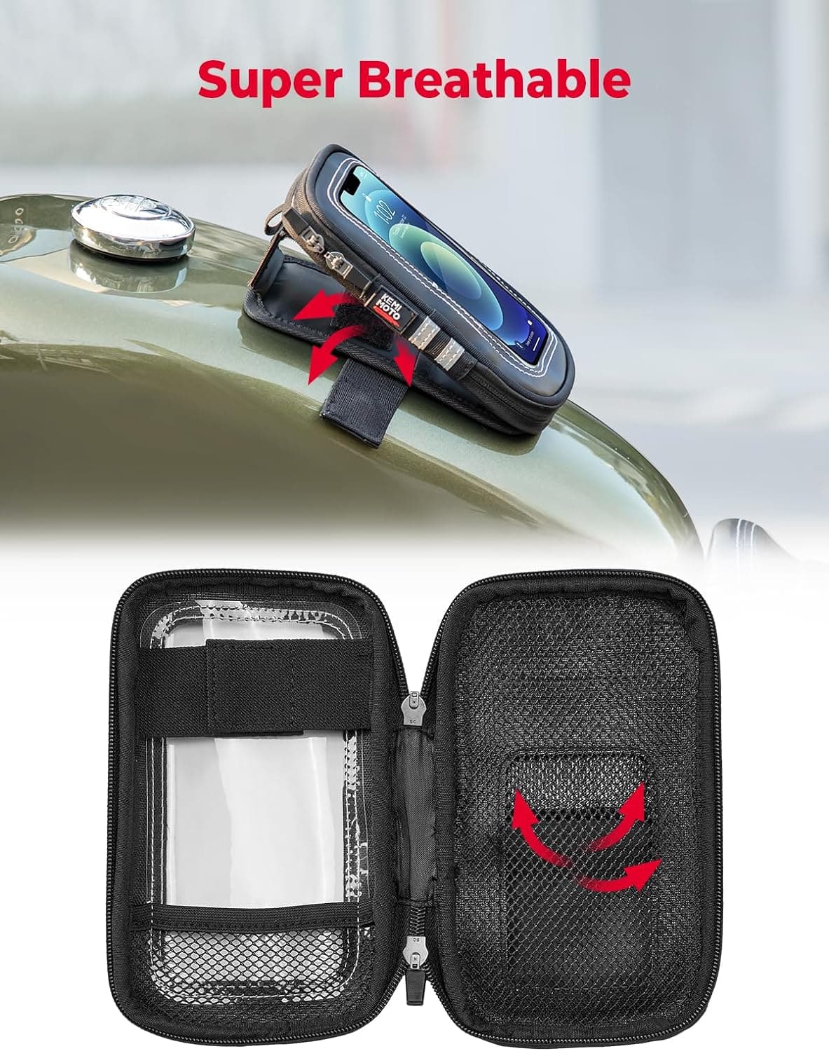 Kemimoto borsa serbatoio moto magnetica touch 6.5"