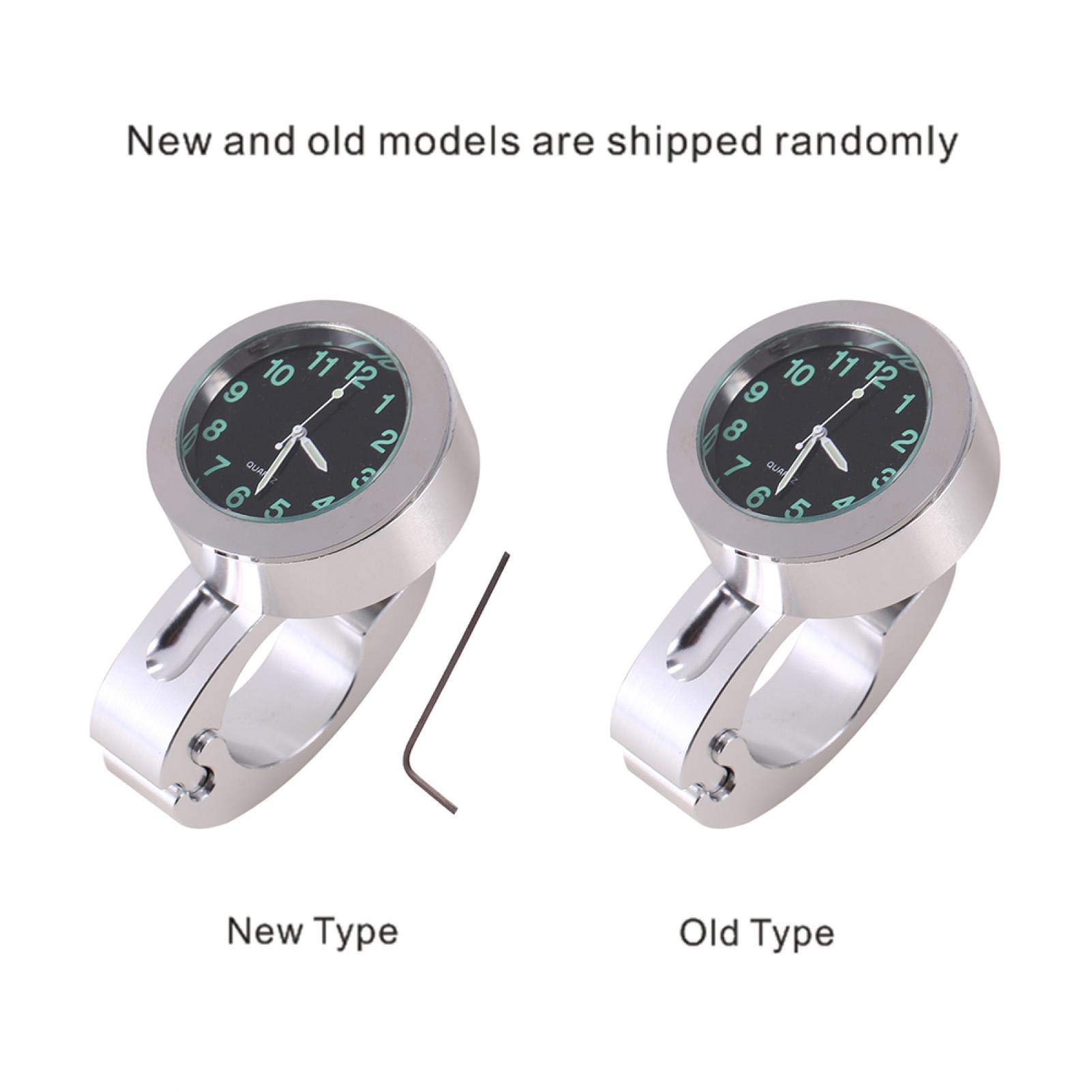 Kuuleyn Orologio da Manubrio Moto Argento Impermeabile