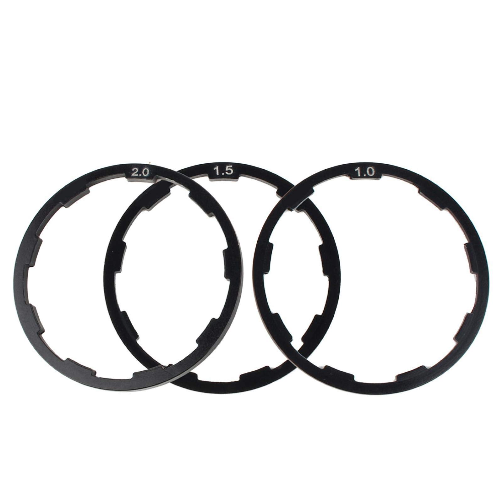 Kuuleyn Distanziali Bici Alluminio 1mm 1,5mm 2mm 3 Pezzi