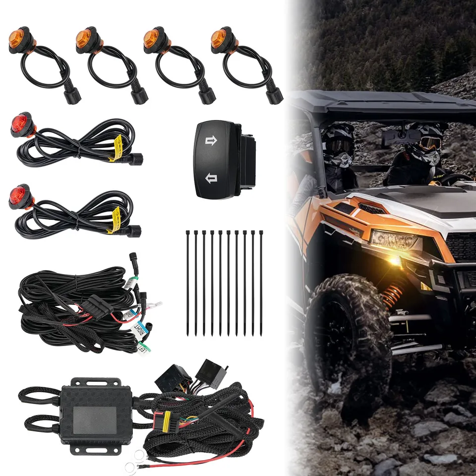 KEMIMOTO Kit Frecce UTV Plug & Play LED Ambra Universale