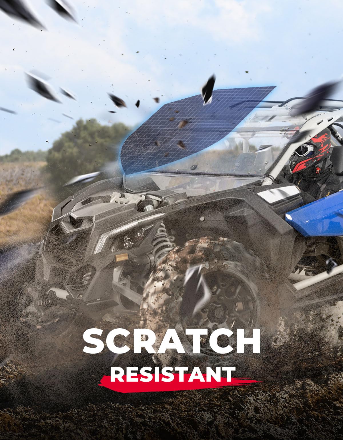 KEMIMOTO Parabrezza Apribile PC Maverick X3 Antigraffio