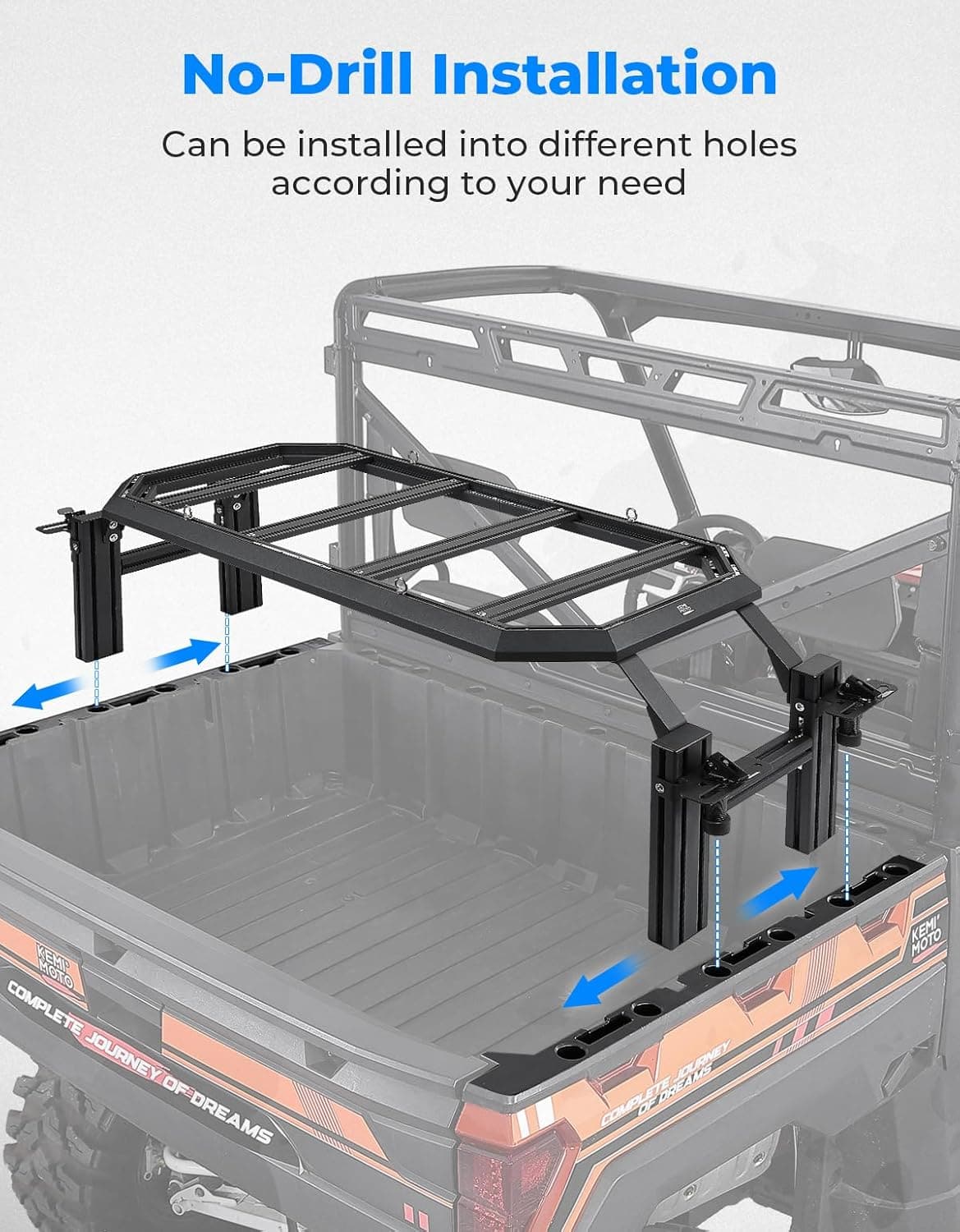 KEMIMOTO portapacchi posteriore Polaris Ranger 1000 alluminio