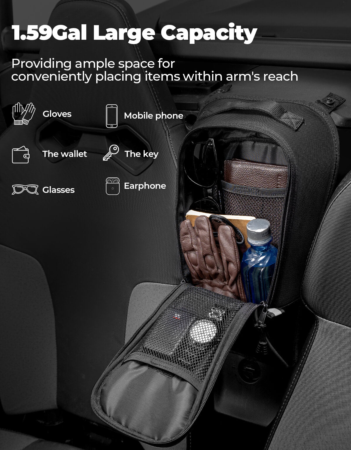 KEMIMOTO Borsa Centrale ZForce 950 Sport 1,6 Galoni impermeabile