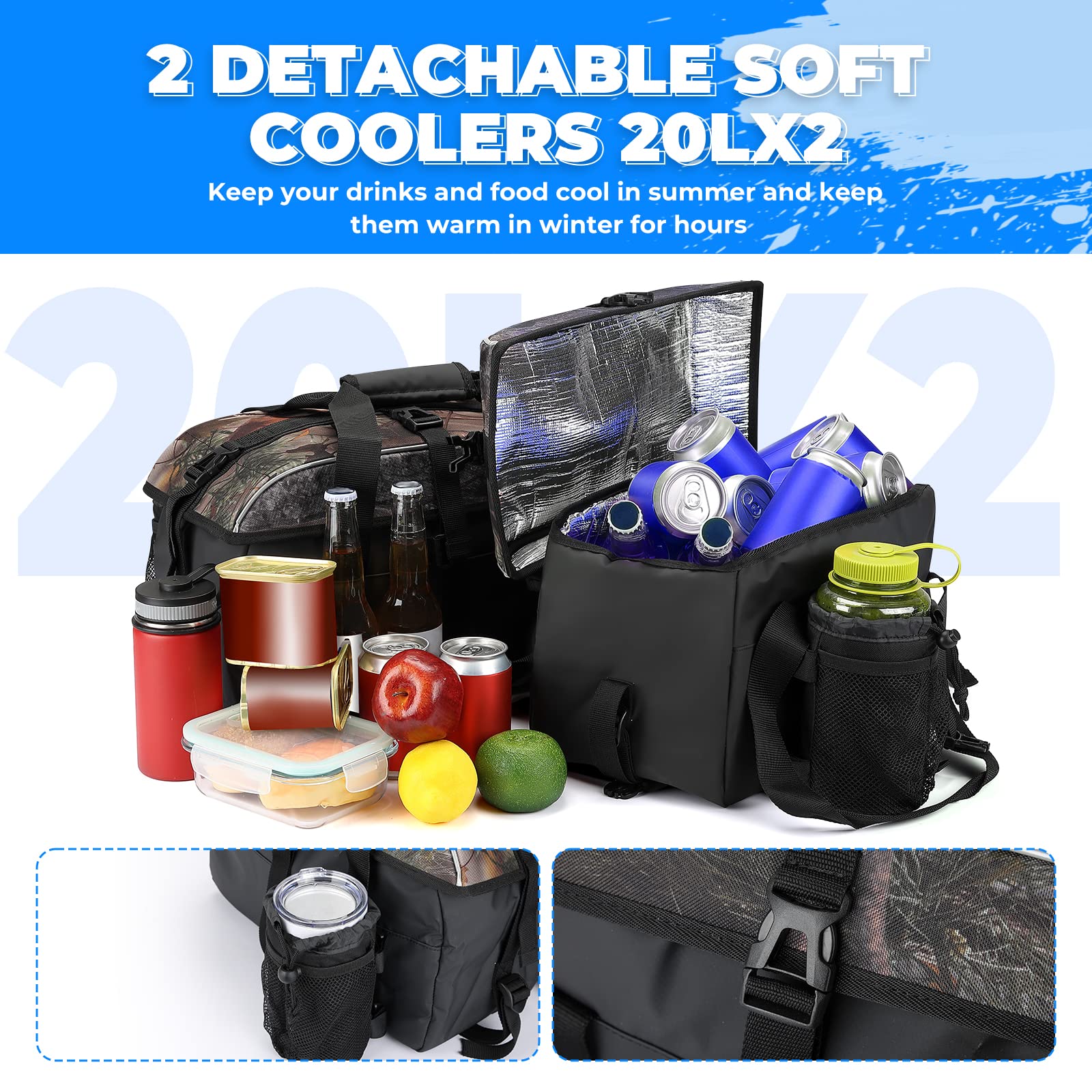 Kemimoto ATV 76L borsa posteriore impermeabile con seduta
