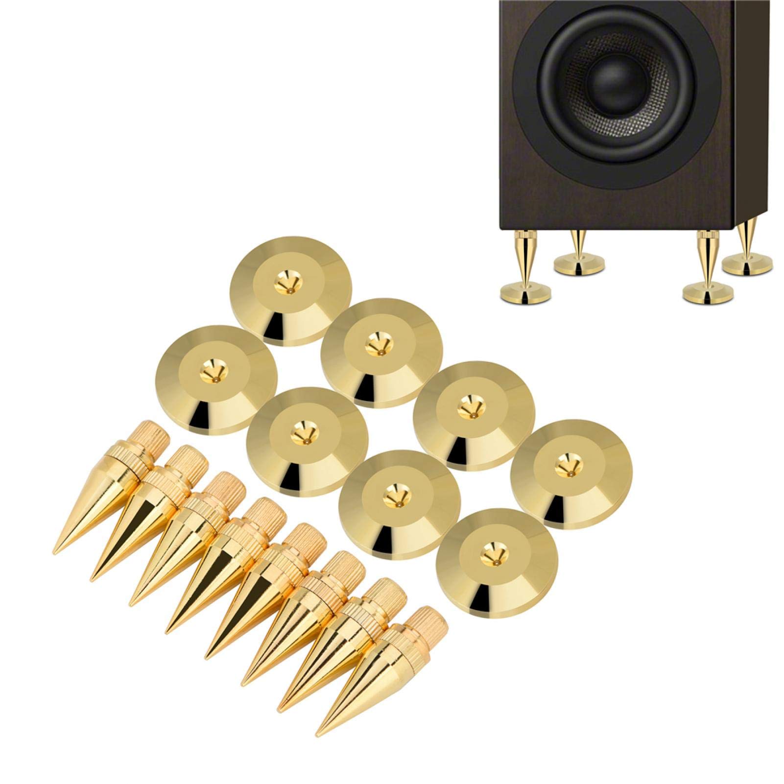 Kuuleyn punte per diffusori 6x36 mm 8 paia sottopunte rame oro