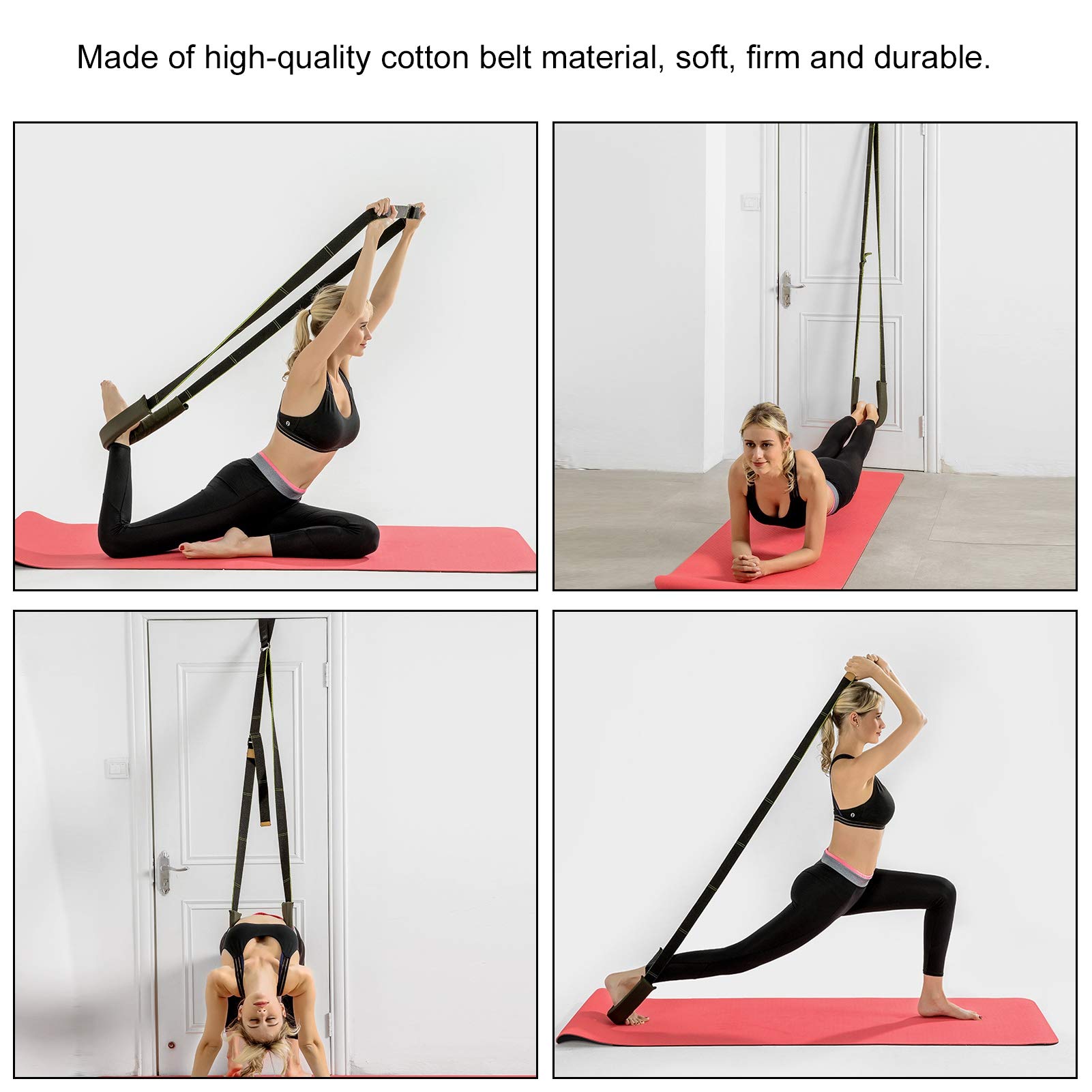 Kuuleyn Cintura Yoga Fitness Cotone Rosa Stretching
