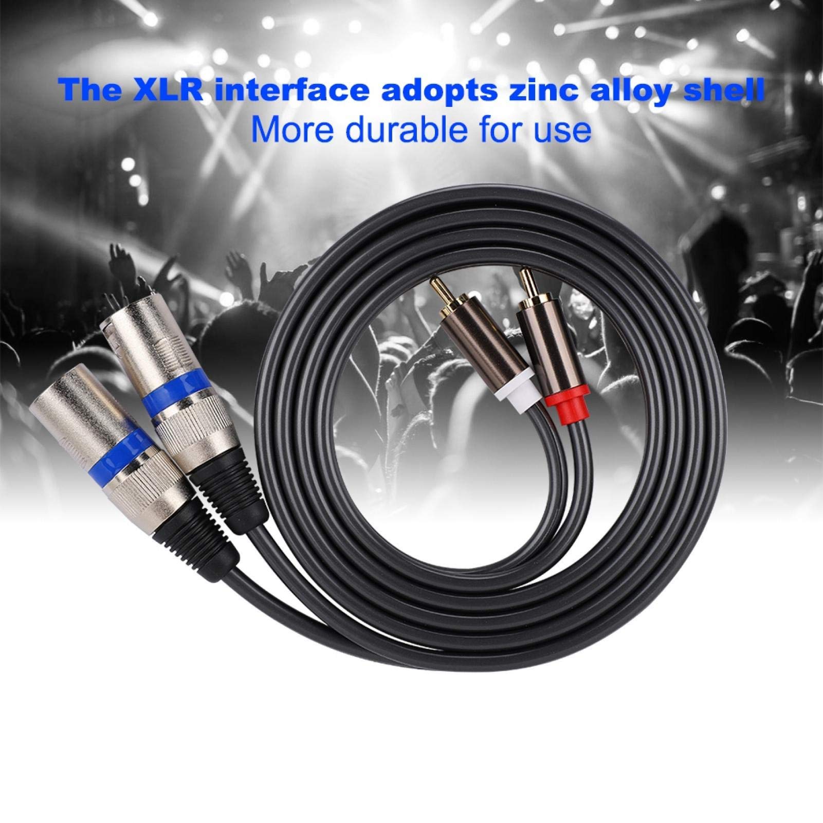 Kuuleyn Cavo RCA Maschio a XLR 1,5 m Adattatore Audio Rame