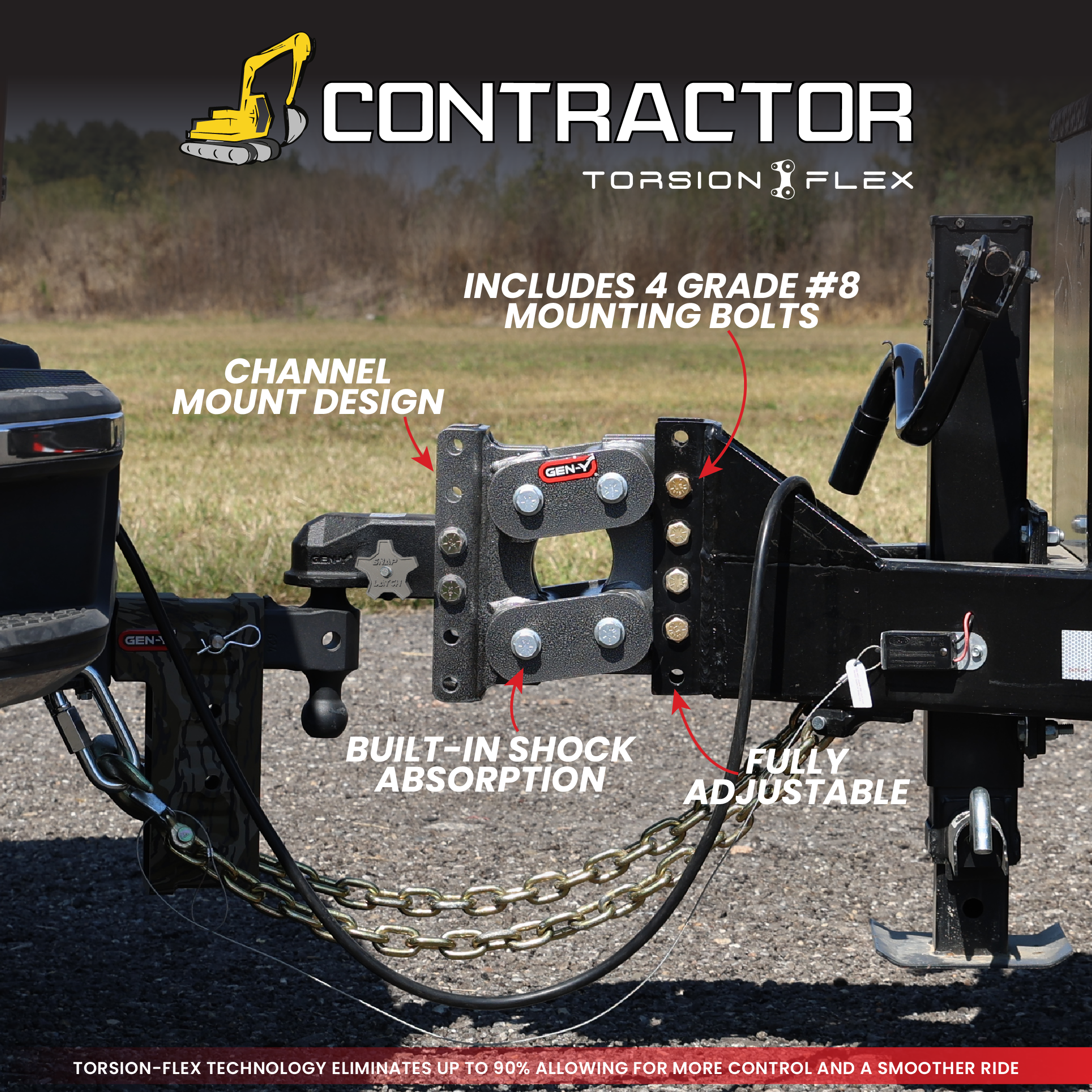 GEN-Y Hitch Contractor giunto traino 16000 lbs Torsion-Flex