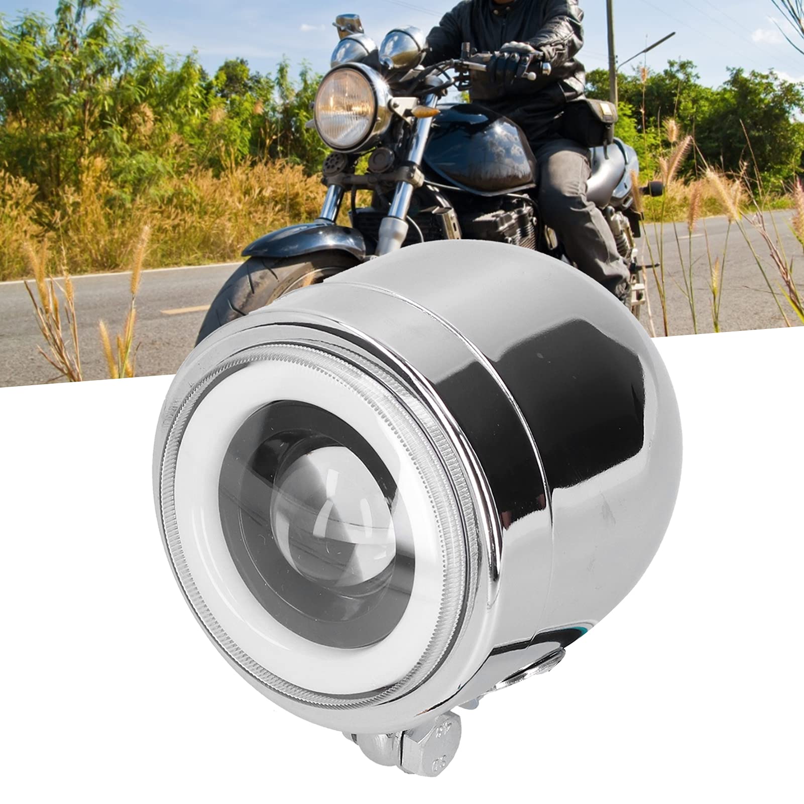 Hapivida faro led moto 4,25 pollici universale occhio angelo C