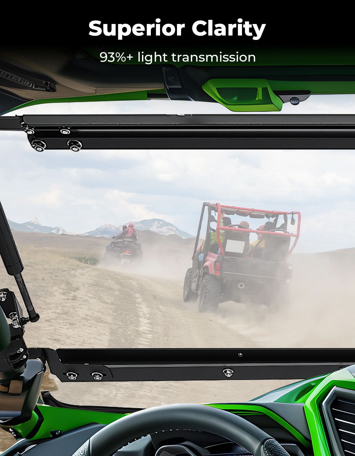 Kemimoto Teryx KRX 1000 parabrezza apribile antigraffio