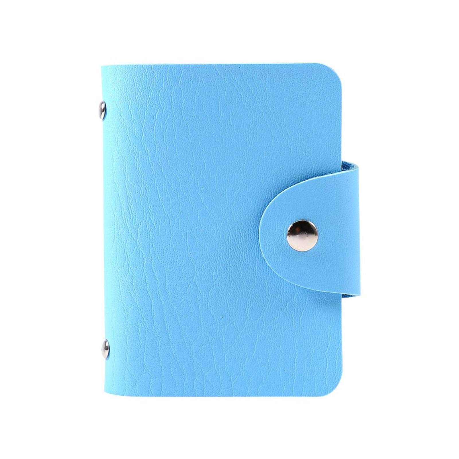 Kuuleyn porta biglietti pelle PU blu 24 carte chiusura