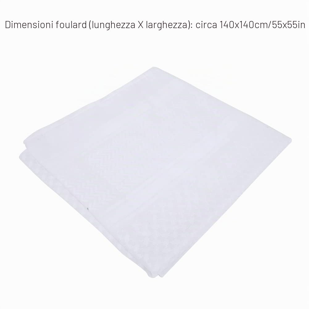 Hapivida Foulard Arabo keffiyeh bianco 140 cm con fascia