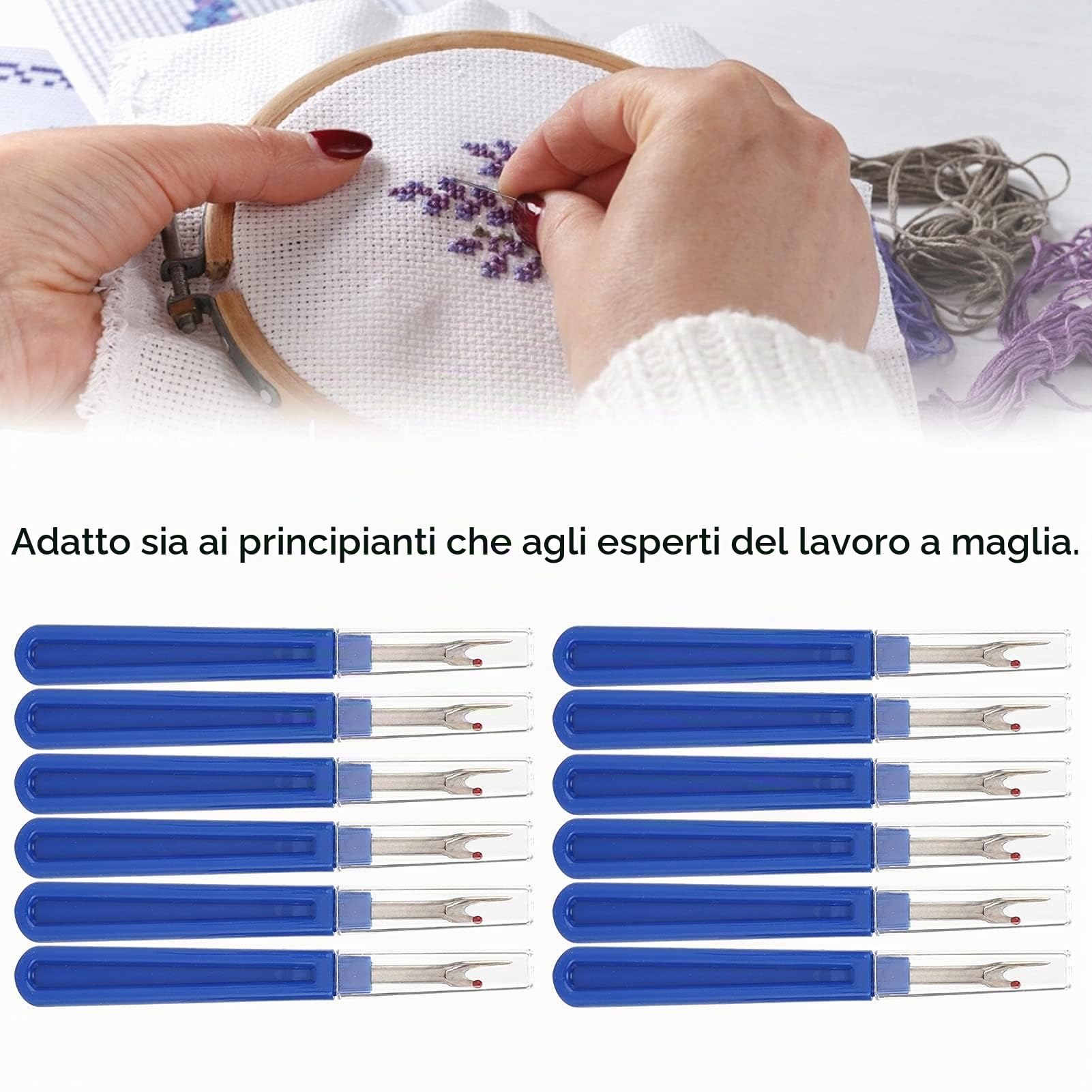 Hapivida Scucitore Acciaio Inox 12 Pezzi con Cappuccio