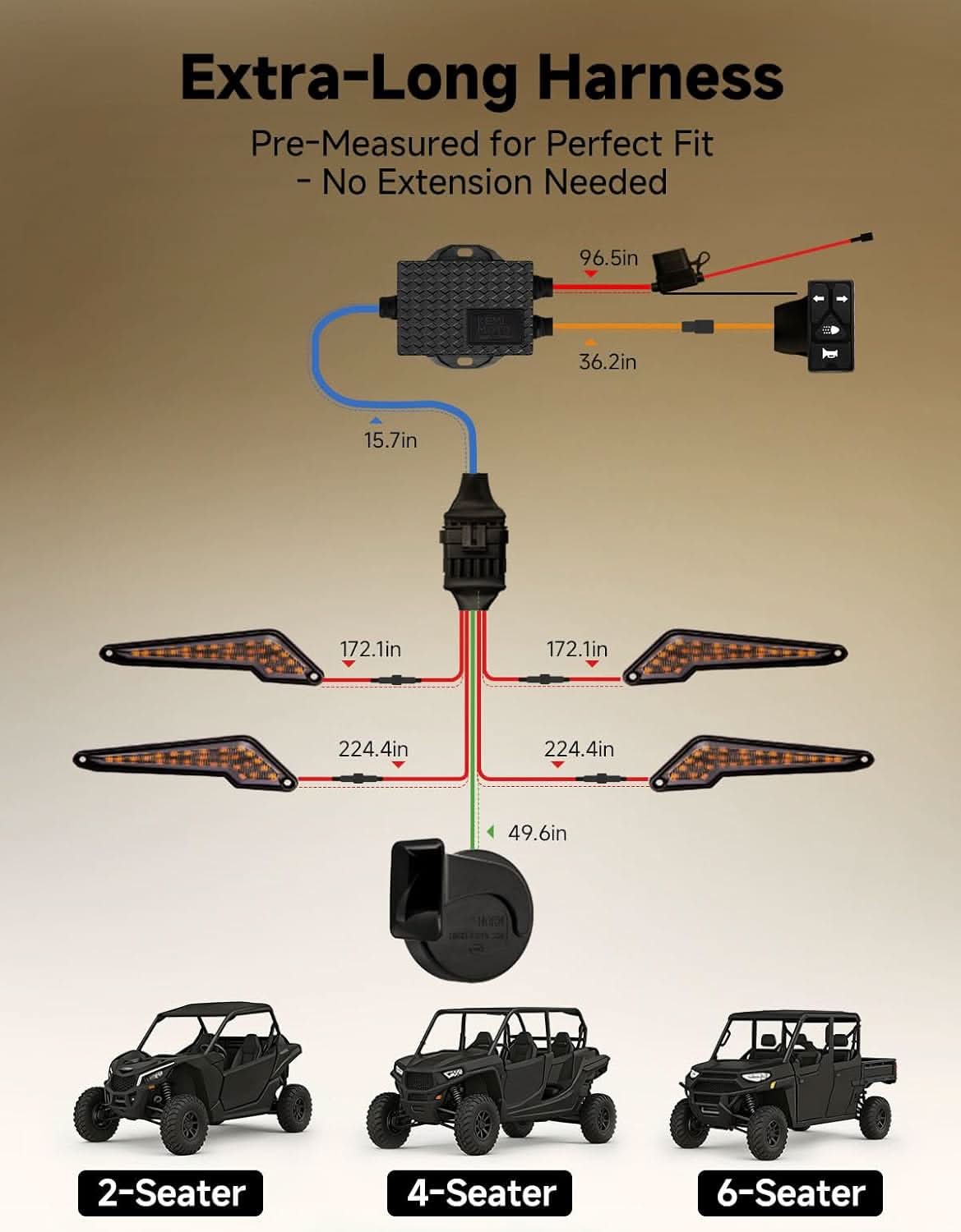 Kemimoto UTV kit frecce omologato universale con clacson