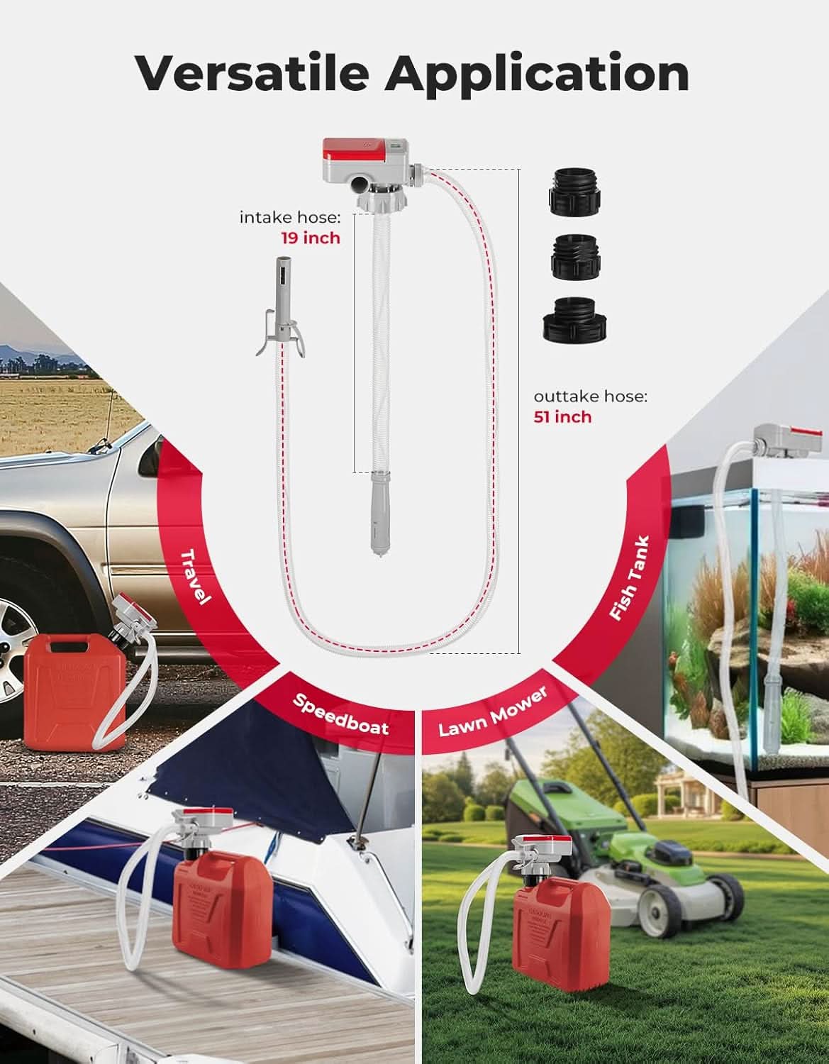 KEMIMOTO Pompa travaso carburante elettrica automatica 3,2 GPM
